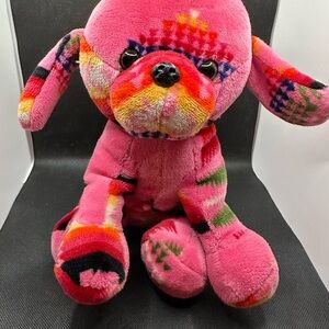 Western Pink and Orange Dog Stuffed Animal